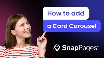 How to add a Card Carousel to SnapPages