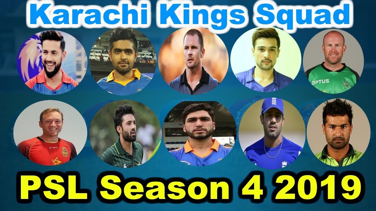 PSL 2019 Karachi Kings Full Squad|PSL4 Teams Squad|Pakistan Super League 4|