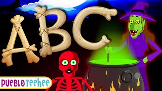 Canción Abc | Bruja Aterradora Y Abc | Canciones De Halloween Para Niños | Pueblo Teehee