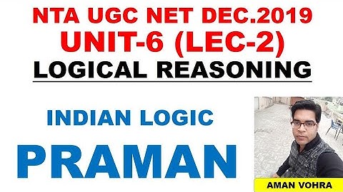 Praman Lec-2 unit-6 ugc net 2019
