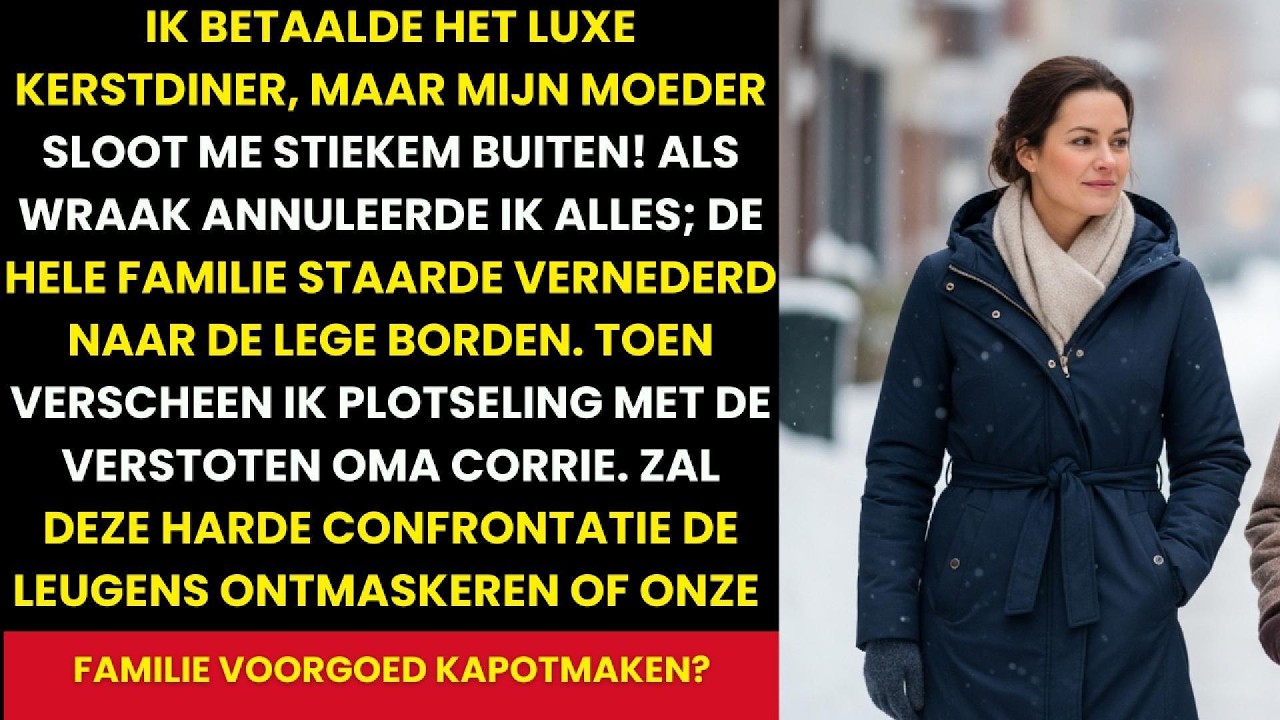 Mijn moeder had me stilletjes van de gastenlijst voor het kerstdiner gehaald, maar ze vergat dat ik het eten al had betaald. Toen mijn neef vroeg waarom ik niet kwam, ontdekte ik de waarheid: ze...