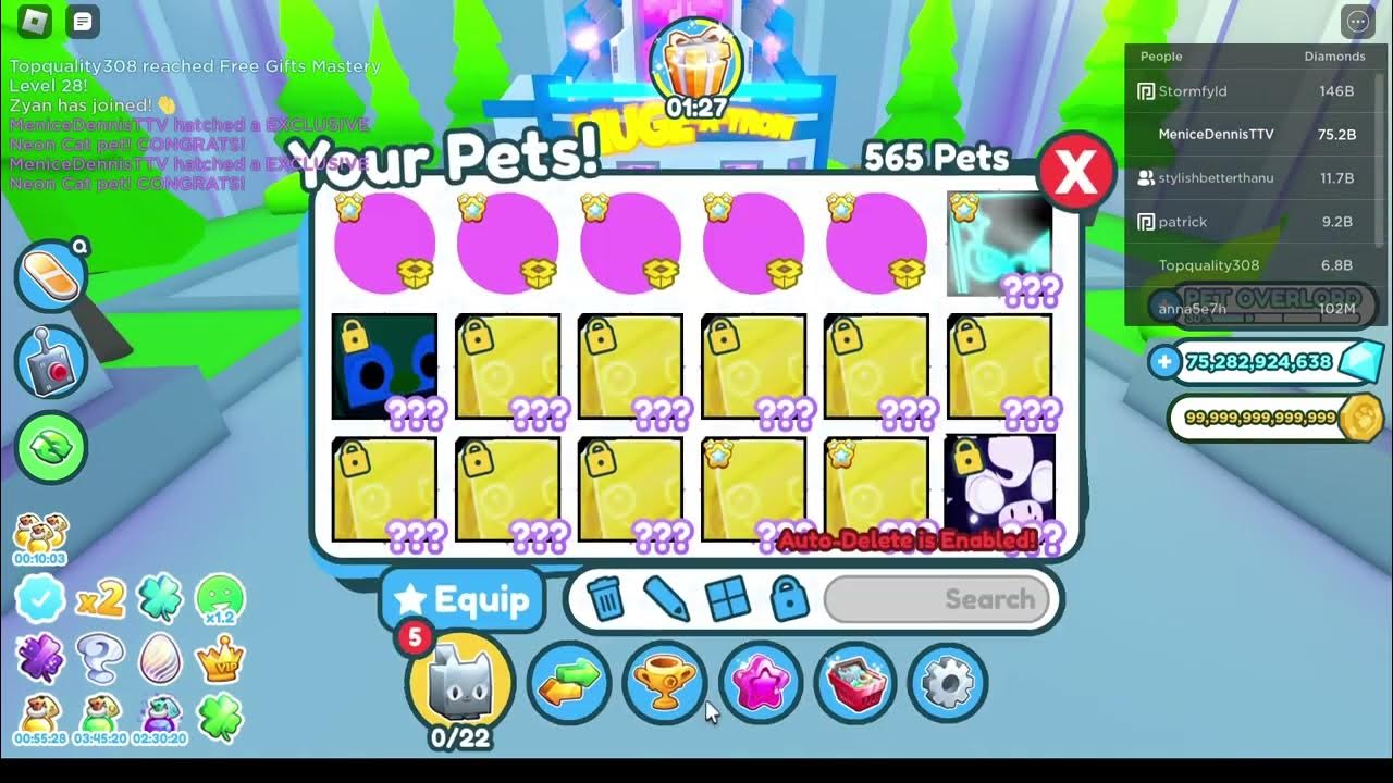 hugeatron pet sim x converting and hatching YouTube