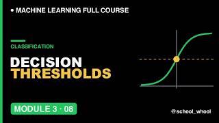 M3L8: Classification Threshold Explained Visually | Machine Learning free course #ai #datascience