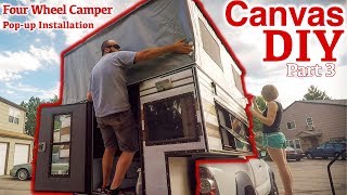 DIY Pop Up Truck Camper Remodel: How to sew a popup truck camper canvas  Part 3