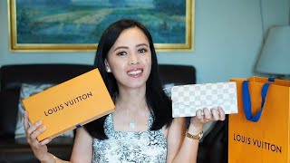 Louis Vuitton Clémence Wallet Damier Azur unboxing 2023 