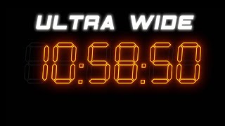 12h Hour Clock Digital 12-24 ( UltraWide ) ( Orange ) ( 49 inch 5120 x 1440 compatible )