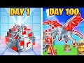I Survived 100 Days as a ROBO DRAGON in Minecraft!