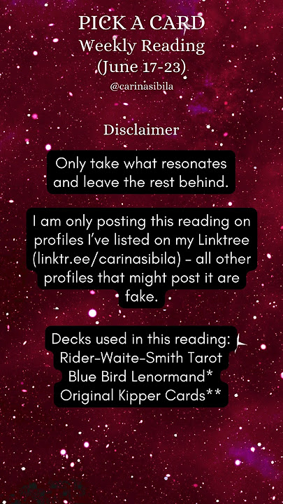 PICK A CARD ~ Weekly Reading (June 17-23) ~ Tarot Reading ~ #pickacard #pickapile #tarotreading
