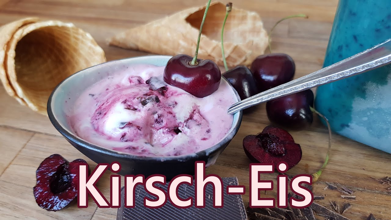 ?Kirsch-Eis mit Creme fraiche und ?Schokostückchen | selber machen ...