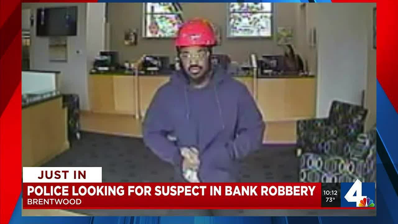 Police looking for suspect in bank robbery in Brentwood - YouTube