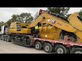 Receivetransport a brand new caterpillar 374 excavator from eltrak to papaioannou group facilities