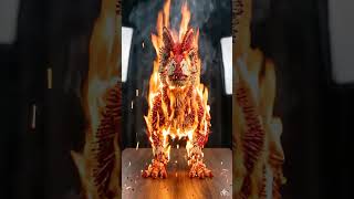 Matchstick Dinosaur 🦖 burn and change in elephant 🐘 #elephant #cinema4d #art