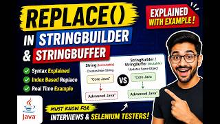 378. replace() method of StringBuilder and StringBuffer classes in Java (Selenium Java 2026)