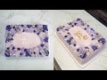 New cake trend piped butterfly slab sheet cake  tips on how to fill and frost a slabsheet cake