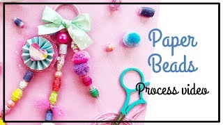 iNSD Paige Evans Hop - Scrapbooking process - Paper beads and tassel process @litchielisa