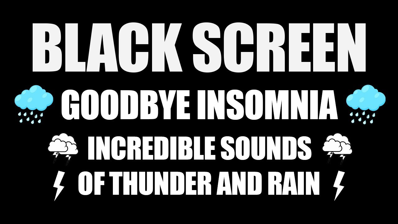 Goodbye insomnia the incredible sounds of thunder and rain will help ...