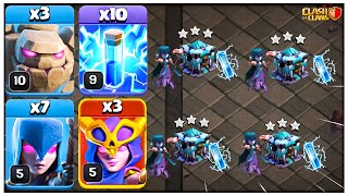 Th13 Witch Attack With 10 Zap Spell | Th13 Zap Witch Attack Strategy | Clash of Clans