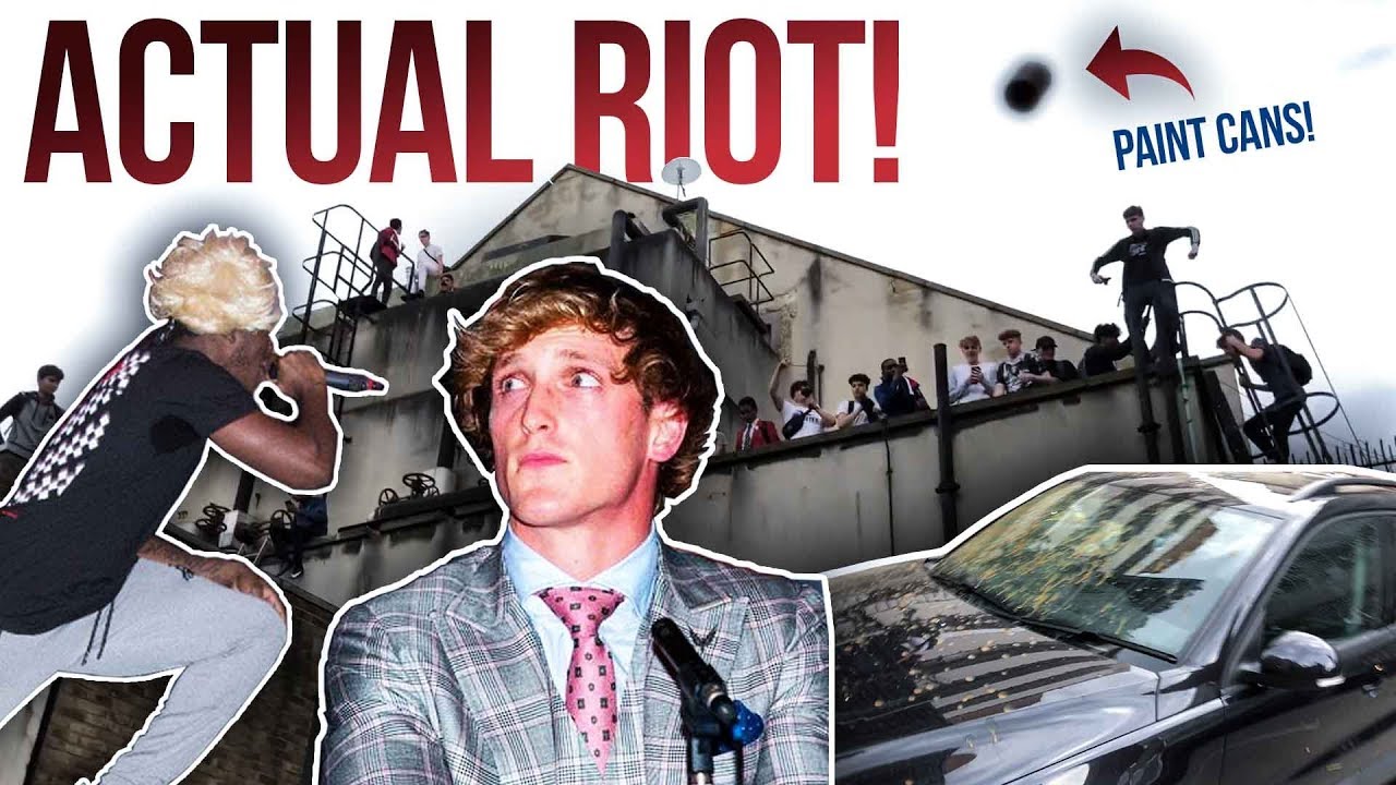 Ksi Riot KSI VS LOGAN PAUL RIOT AT PRESS CONFERENCE *ACTUAL FOOTAGE* - YouTube