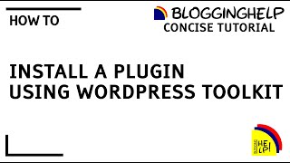 Details How to install a plugin using WordPress Toolkit News