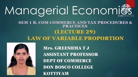 LECTURE 29 MANAGERIAL ECONOMICS SEM 1 B.COM TAXATION