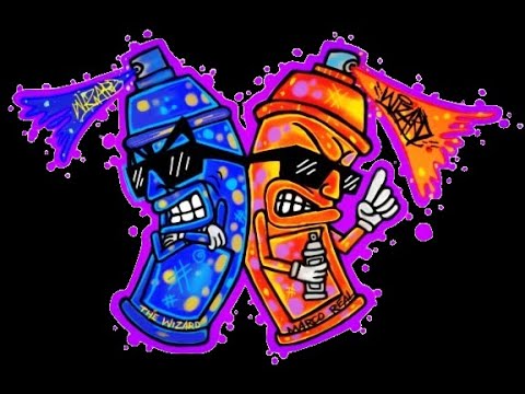 How to Draw 2 Spraycans 🖊 graffiti characters 🎨