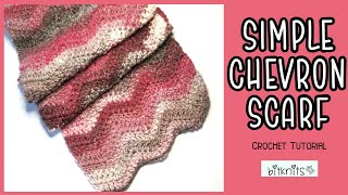 Simple Chevron Crochet Scarf | EASY Crochet Tutorial