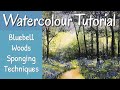 How To Paint A Bluebell Woods Watercolour Landscape Tutorial