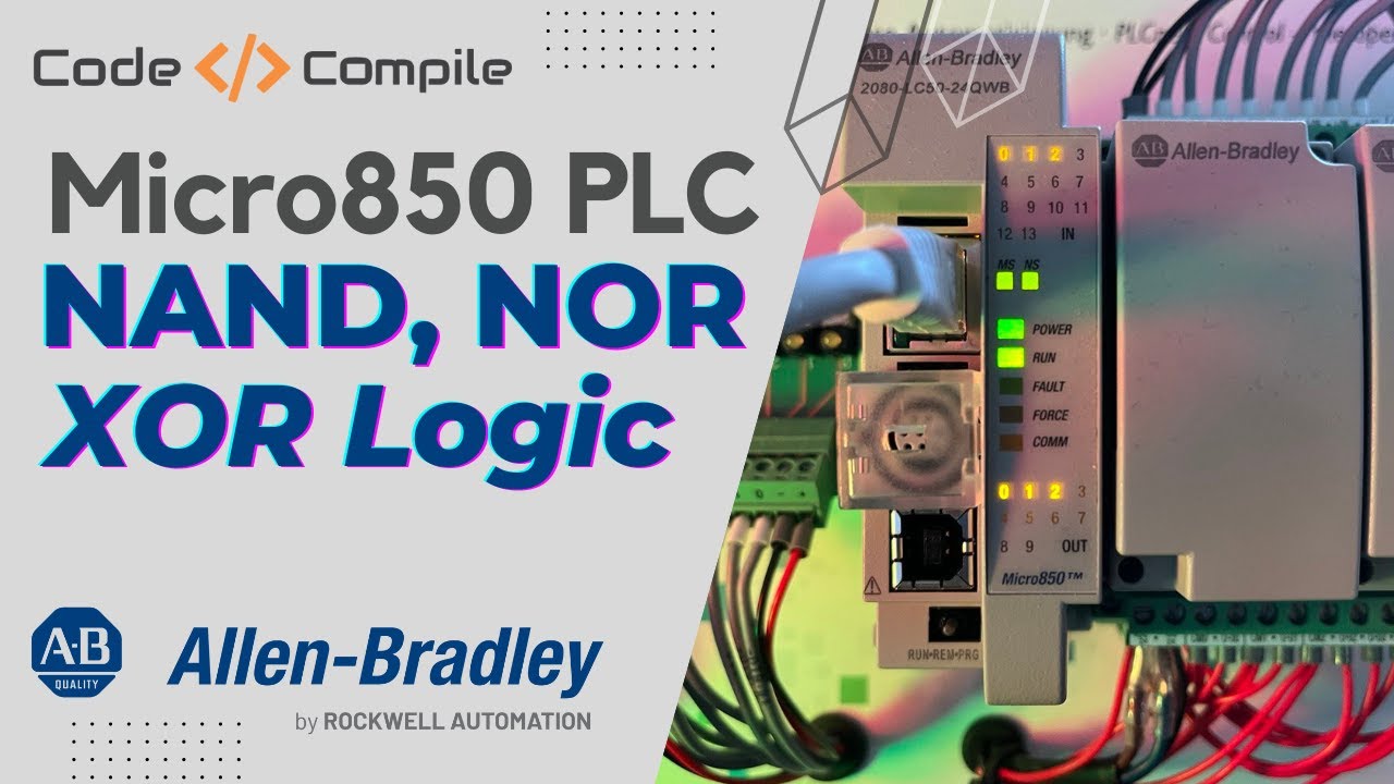 Micro850 PLC Course Lesson 32: FBD -NAND, NOR and XOR Logic - YouTube