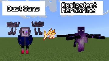 Dust Sans vs Omnipotent Herobrine in Minecraft - Minecraft mob battle and Open Request