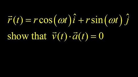 Dot product of acceleration and velocity vectors in uniform circular motion:  show that a*v=0.