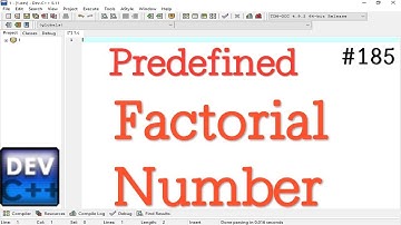 Write a program for print predefined factorial number in C