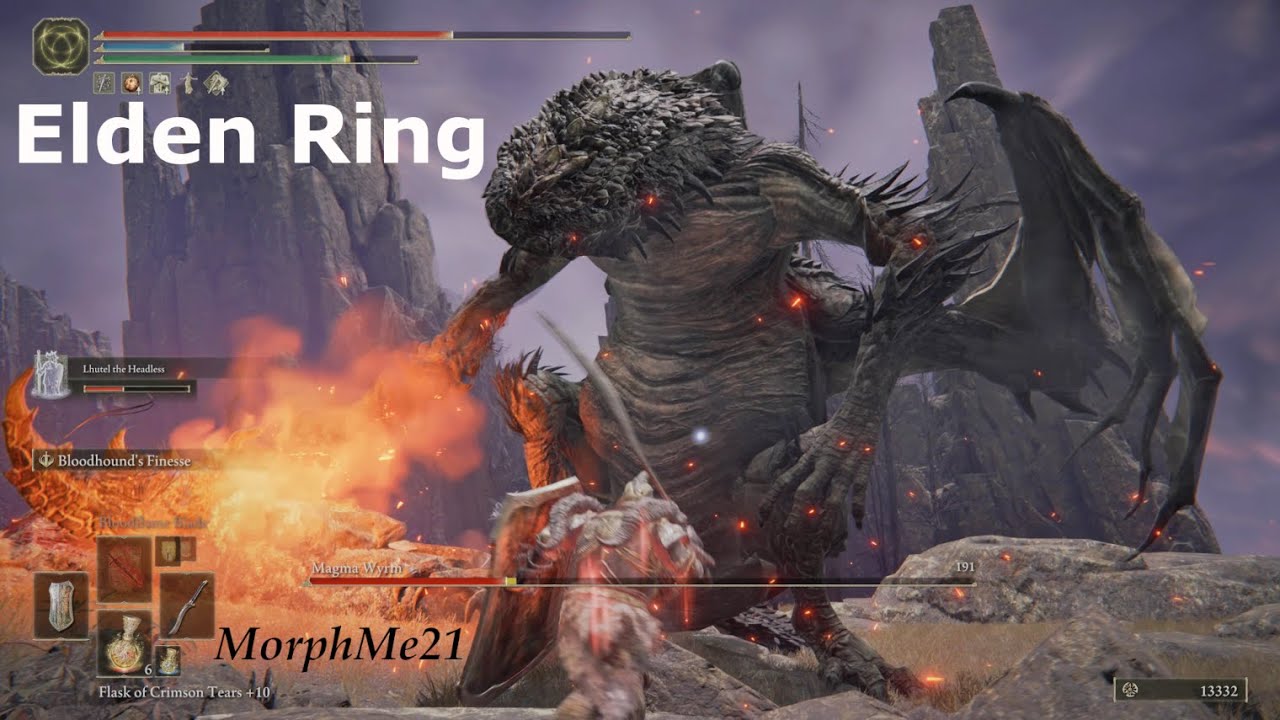 Magma Wyrn👉lava dragon (Elden Ring) YouTube