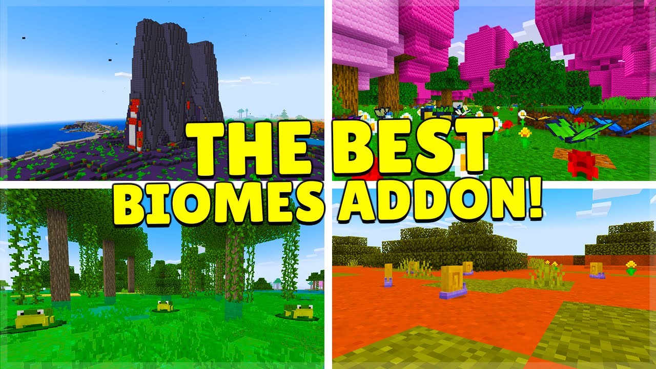 THIS ADDON BRINGS 20+ NEW Biomes to Minecraft PE/Bedrock (iOS, Android