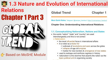Global Trend Chapter 1 | Part 3