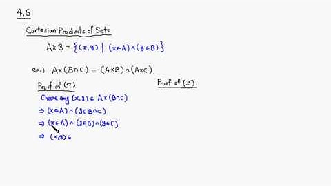 MTH500 4 6 Proofs Involving Cartesian Products of Sets