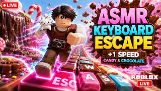 ASMR KEYBOARD ESCAPE 🍫 +1 Speed Candy and Chocolate Roblox Live PT. 2 screenshot 2
