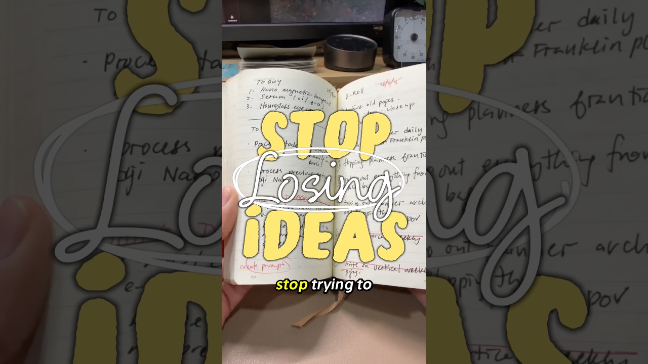Idea capture system on a notebook  #plannertips