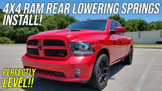 Lowering a 2009-2018 RAM 4x4 - 2' Rear Coil Springs install - 2017 RAM Sport Quad Cab