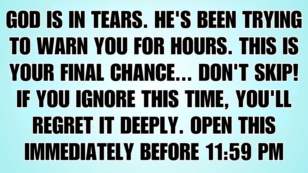 🧾God Is In Tears — He’s Been Trying To Warn You. Please Don’t Ignore This…