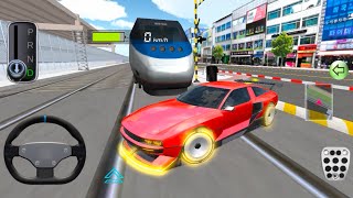New Red High Speed Car Vs Train - 3d Driving Class android gameplay|| Car Game #gameplay​​​ #cargame screenshot 4