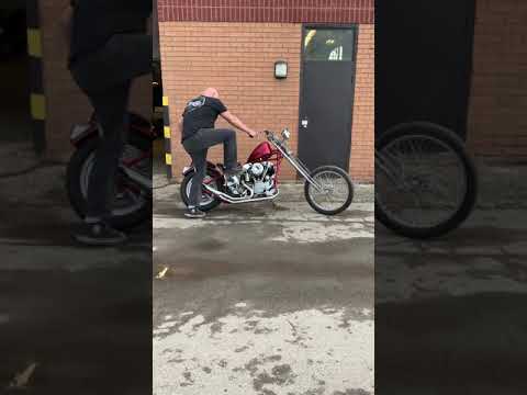 1947 knucklehead chopper kickstart and walk around