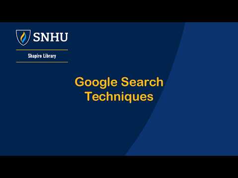 Google Search Techniques - YouTube