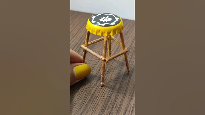 DIY Miniature Chair Made From Bottle Caps #shorts #youtubeshorts #viral
