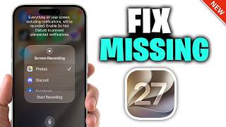 How to Put Screen Recording on iPhone - iOS 27 (FIX)