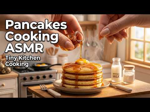 Pancakes Cooking ASMR | Tiny Kitchen Cooking Soft Fluffy Pancakes