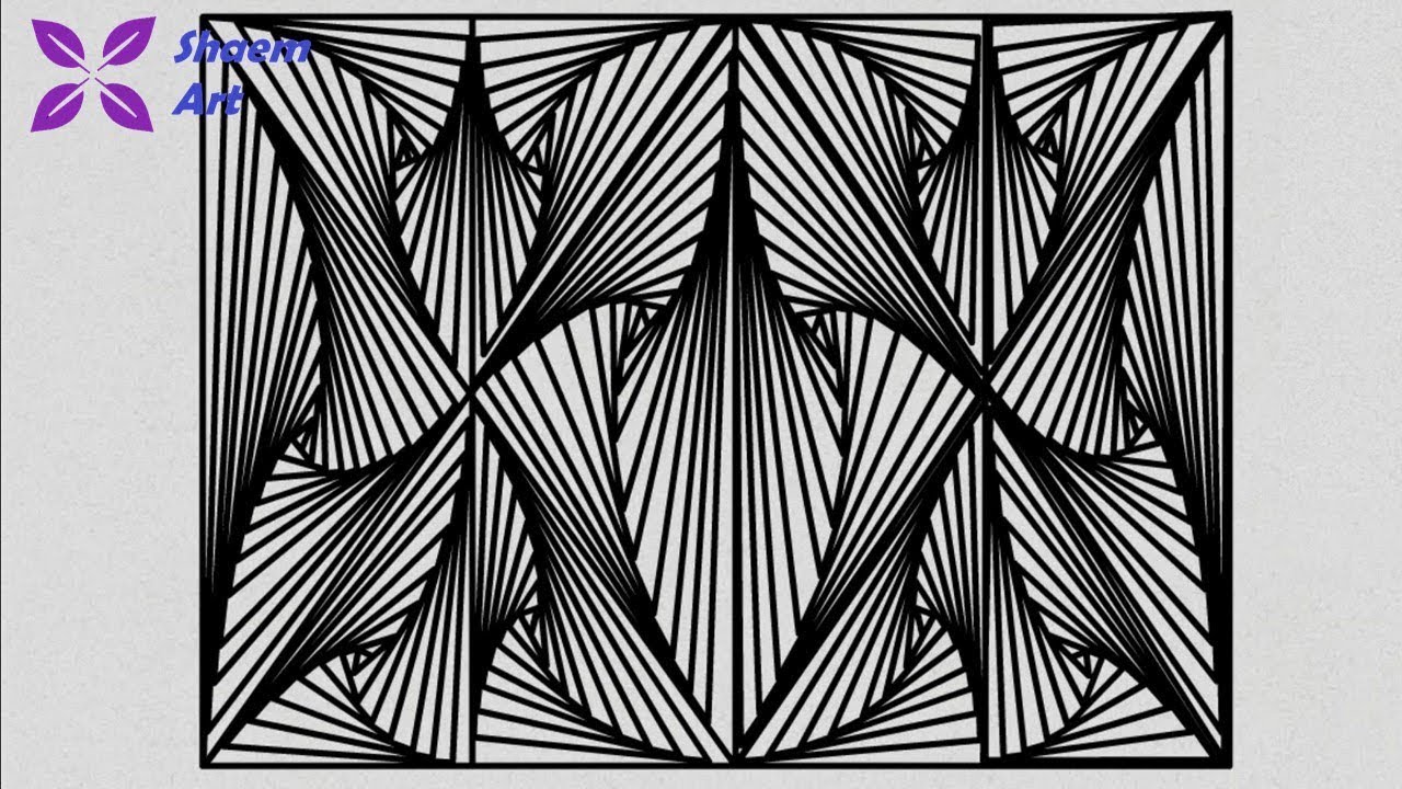 How to Draw Spiral Pattern | 3D Spiral Pattern | Relaxing Line Illusion ...