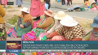 Bolivia, demonstrators re-establish blockadesafter armed forces clear roadblocks in Oruro screenshot 2