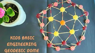 KIDS BASIC ENGINEERING |HOW TO BUILD A GEODESIC DOME WITH TOOTHPICKS