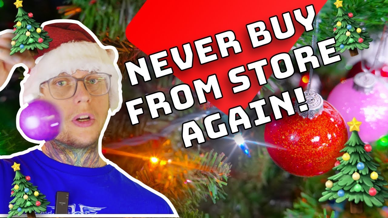 DIY Christmas Ornaments - FASTEST METHOD Using Glitter & Polycrylic !