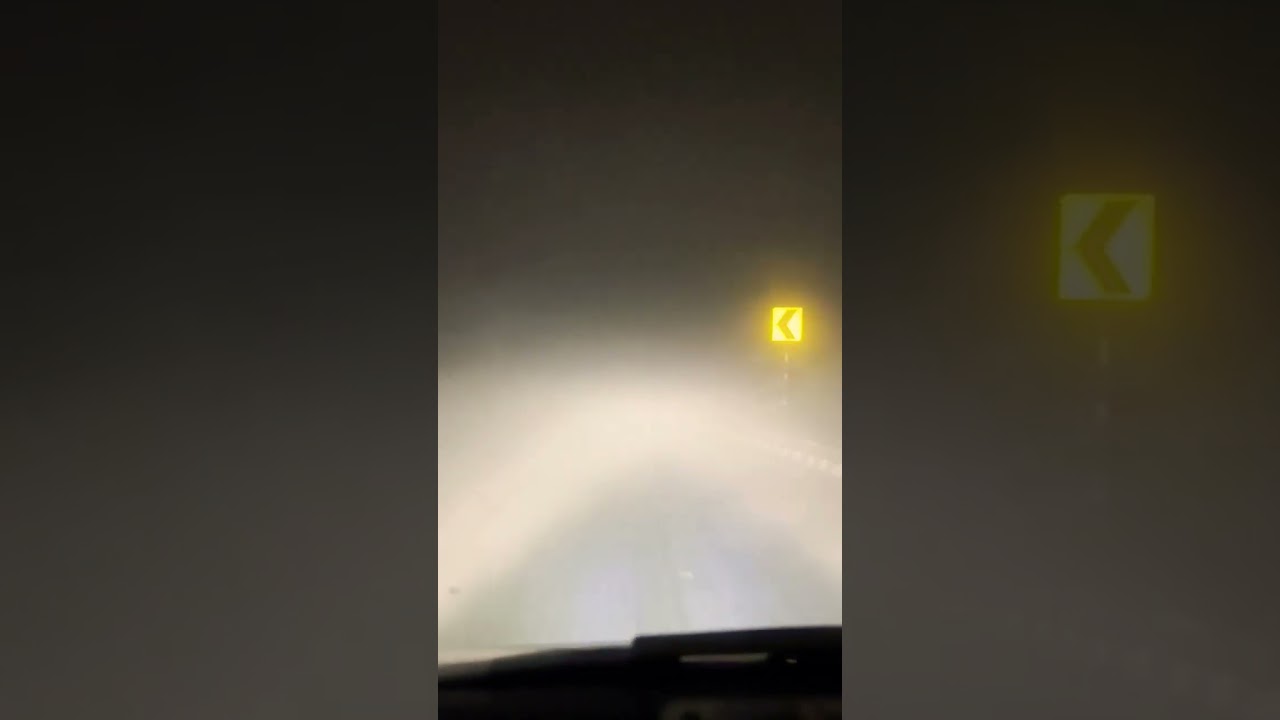 Heavy fog driving 🚗 